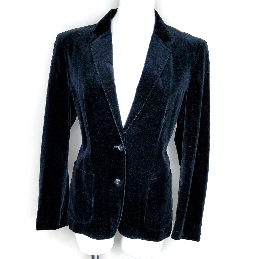 TU B Altman black vintage blazer velvet look s